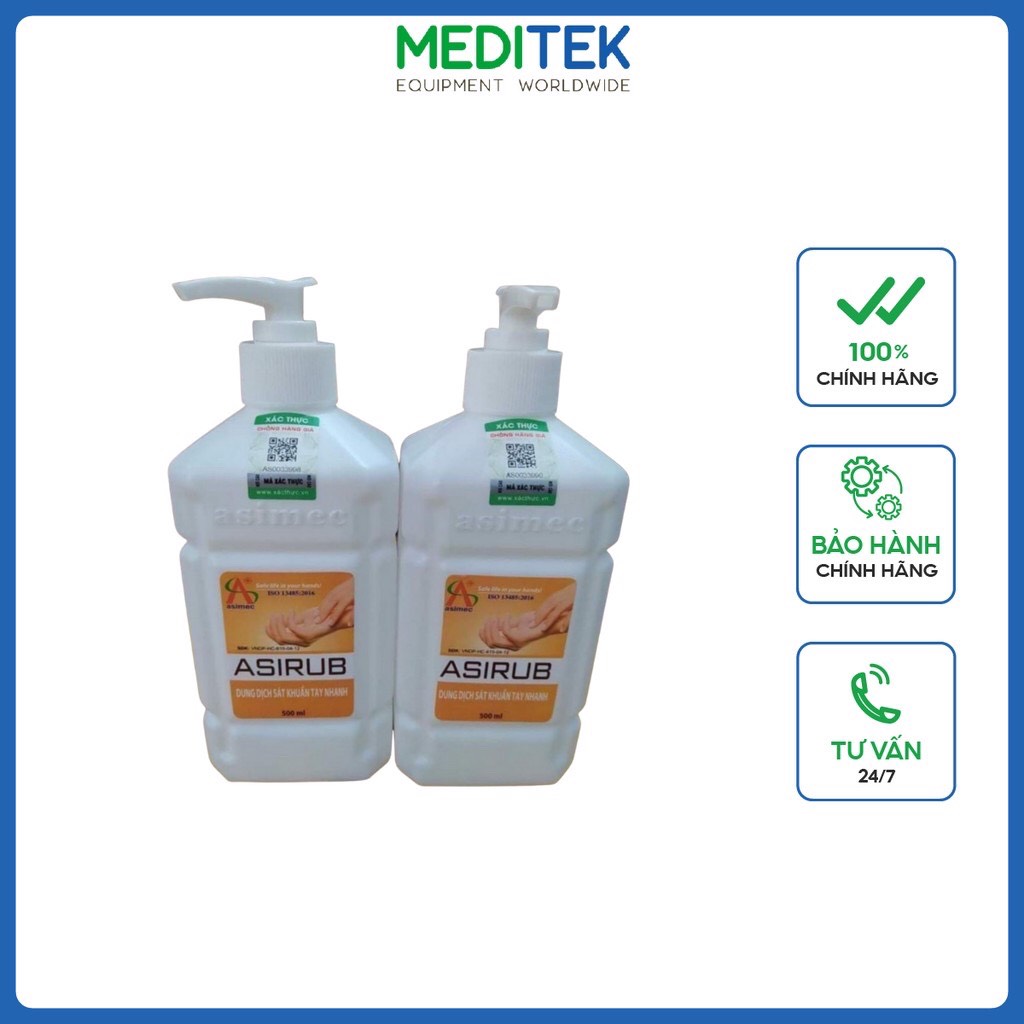 Nước sát khuẩn tay nhanh Asirub 500ml
