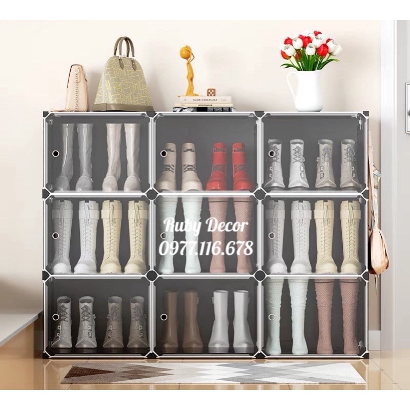 Kệ tủ đựng boot,giày cao cổ bằng nhựa lắp ghép đa năng- ruby decor