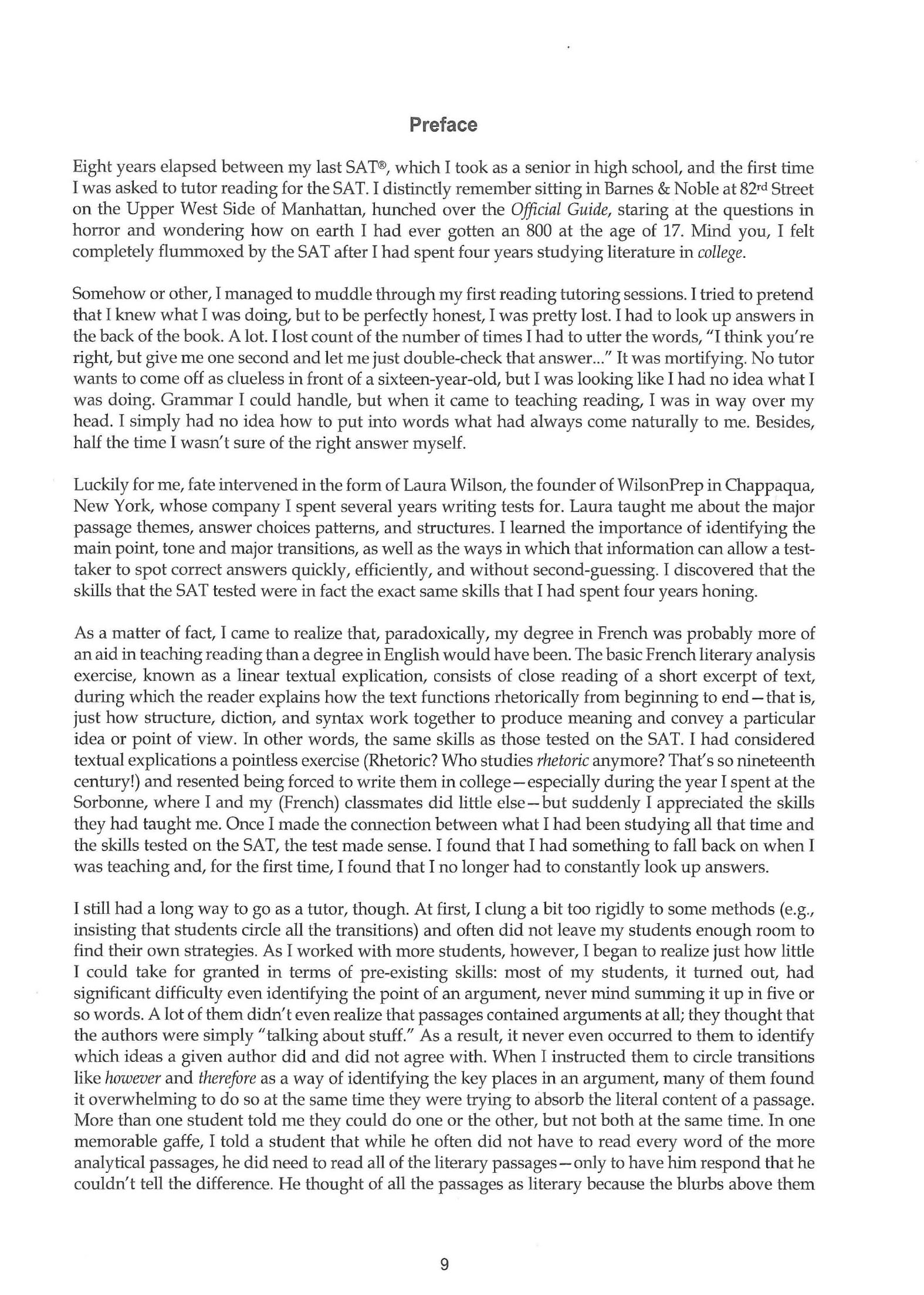 The complete guide to SAT Reading 5th (Sách đen trắng)