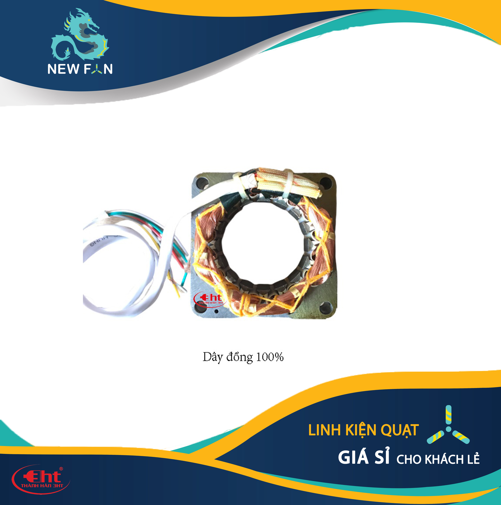 Stator quạt B4 - dây đồng 100%