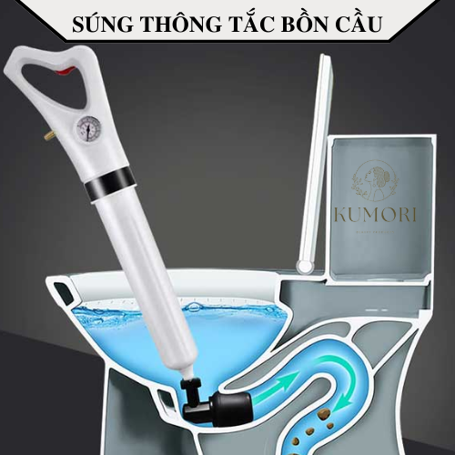 Clogged drain solution, toilet jam gun