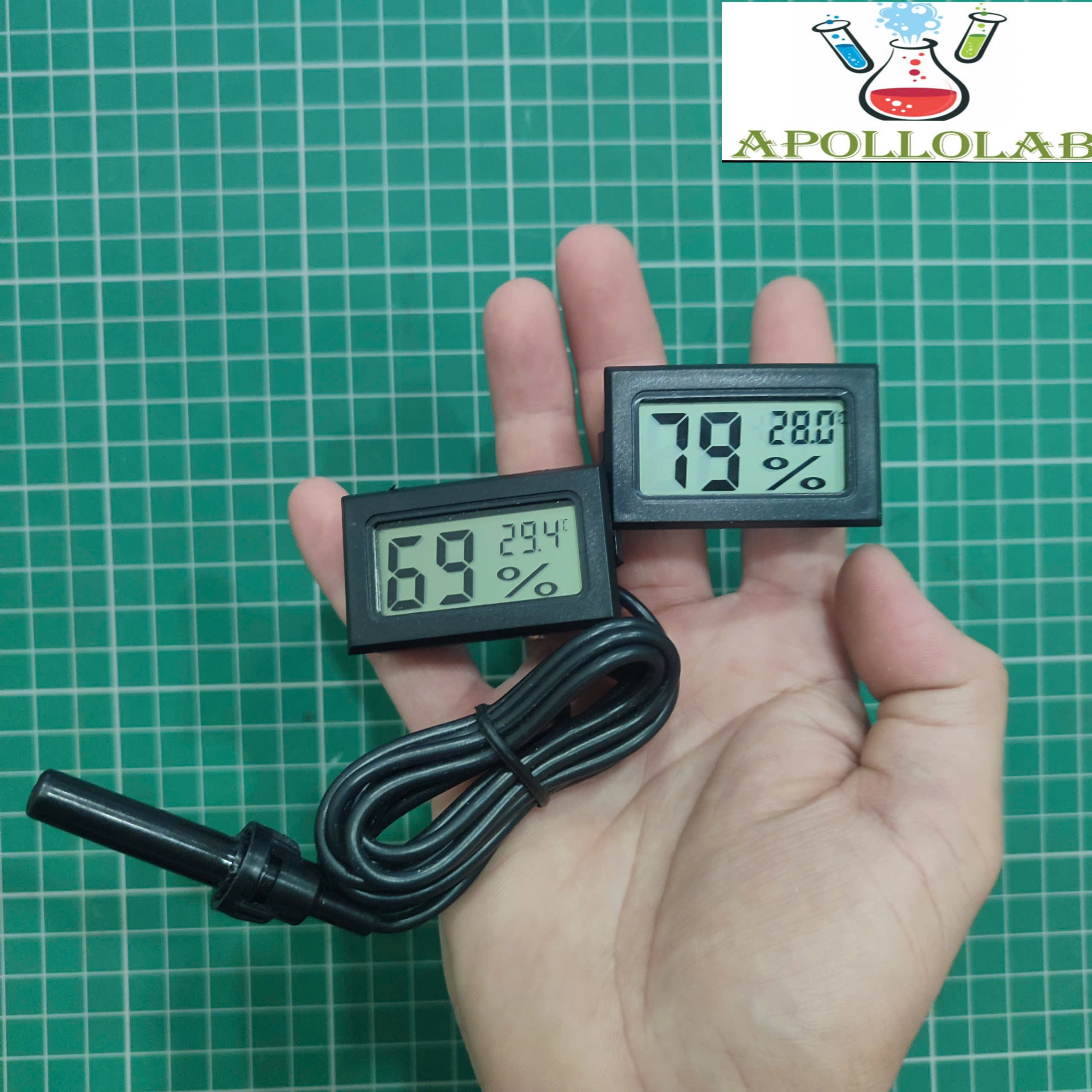 [HCM]Nhiệt ẩm kế điện tử mini tặng kèm pin