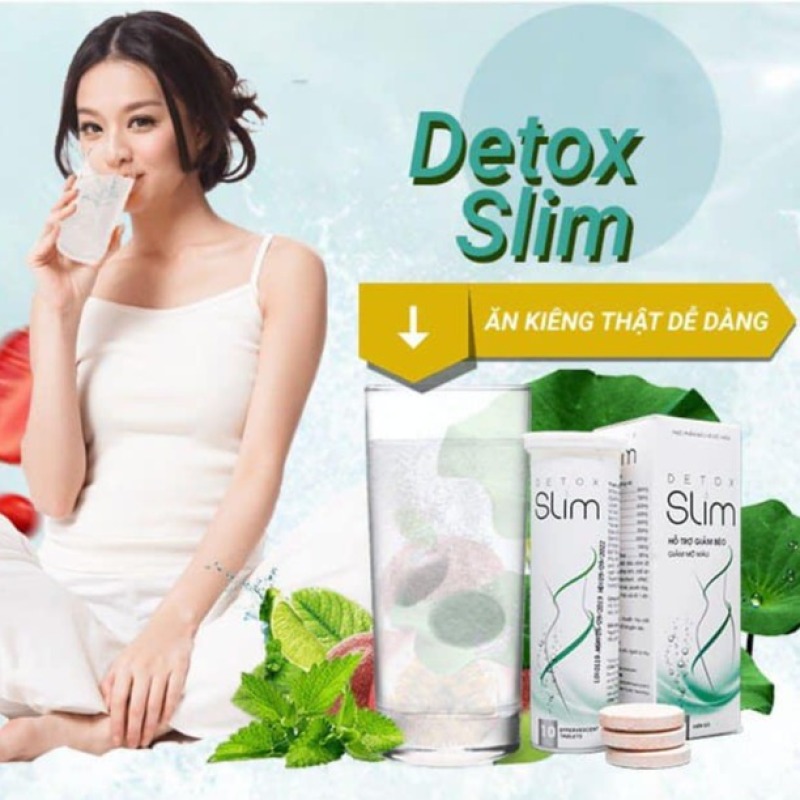Viên sủi DETOX SLIM giảm cân hỗ trợ giảm béo giảm mỡ máu - Healthy Pharmacy