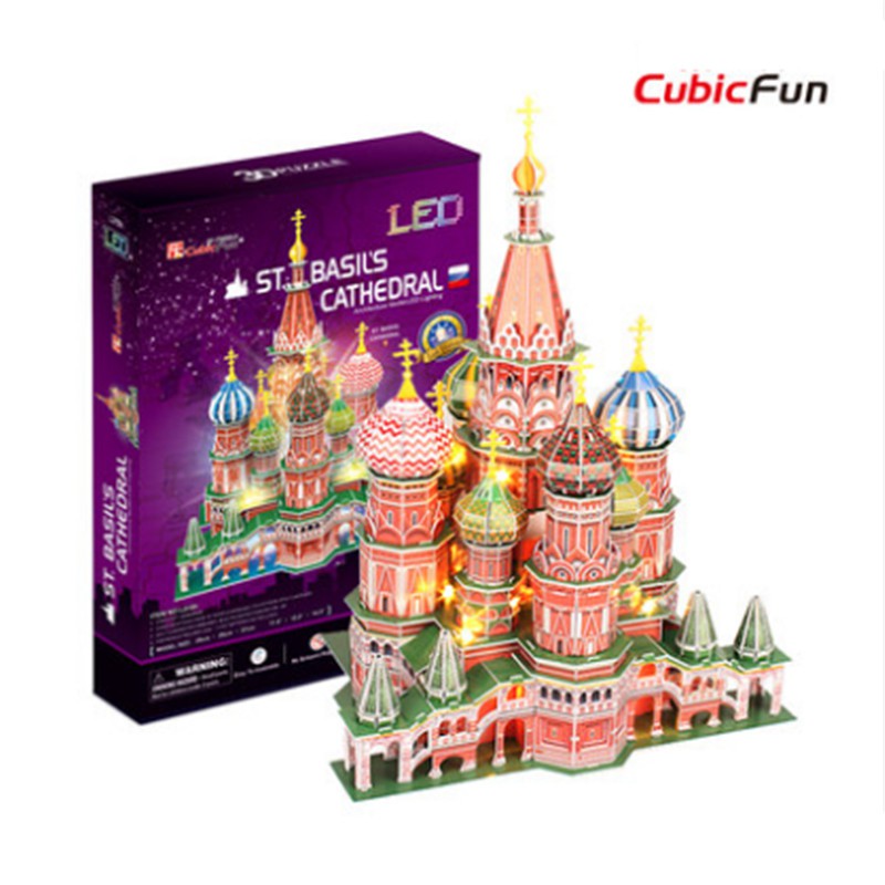 Mô hình giấy 3d cubicfun - led quảng trường đỏ - st. basil's cathedral-