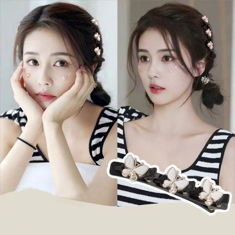 Kẹp tóc hàn quốc kẹp tóc mái kẹp tóc kim loại hình bướm kẹp tóc ngọc trai nhựa kẹp tóc nữ dễ thương