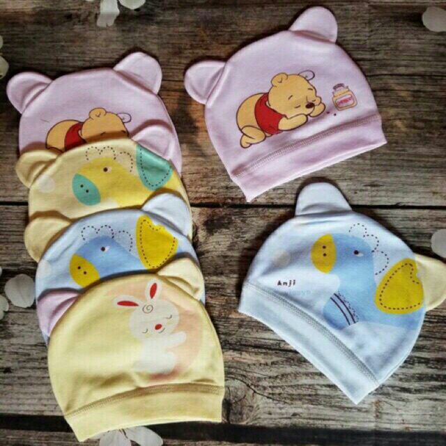[HCM]Set 02 nón cotton sơ sinh Cho bé