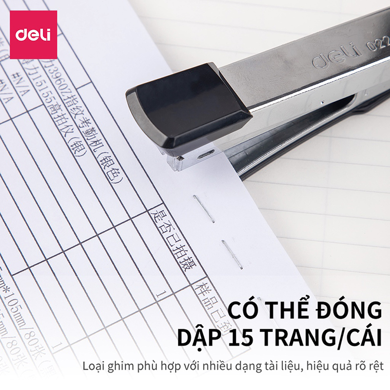 Ghim dập số 10 (15 tờ)  0010N (Deli)