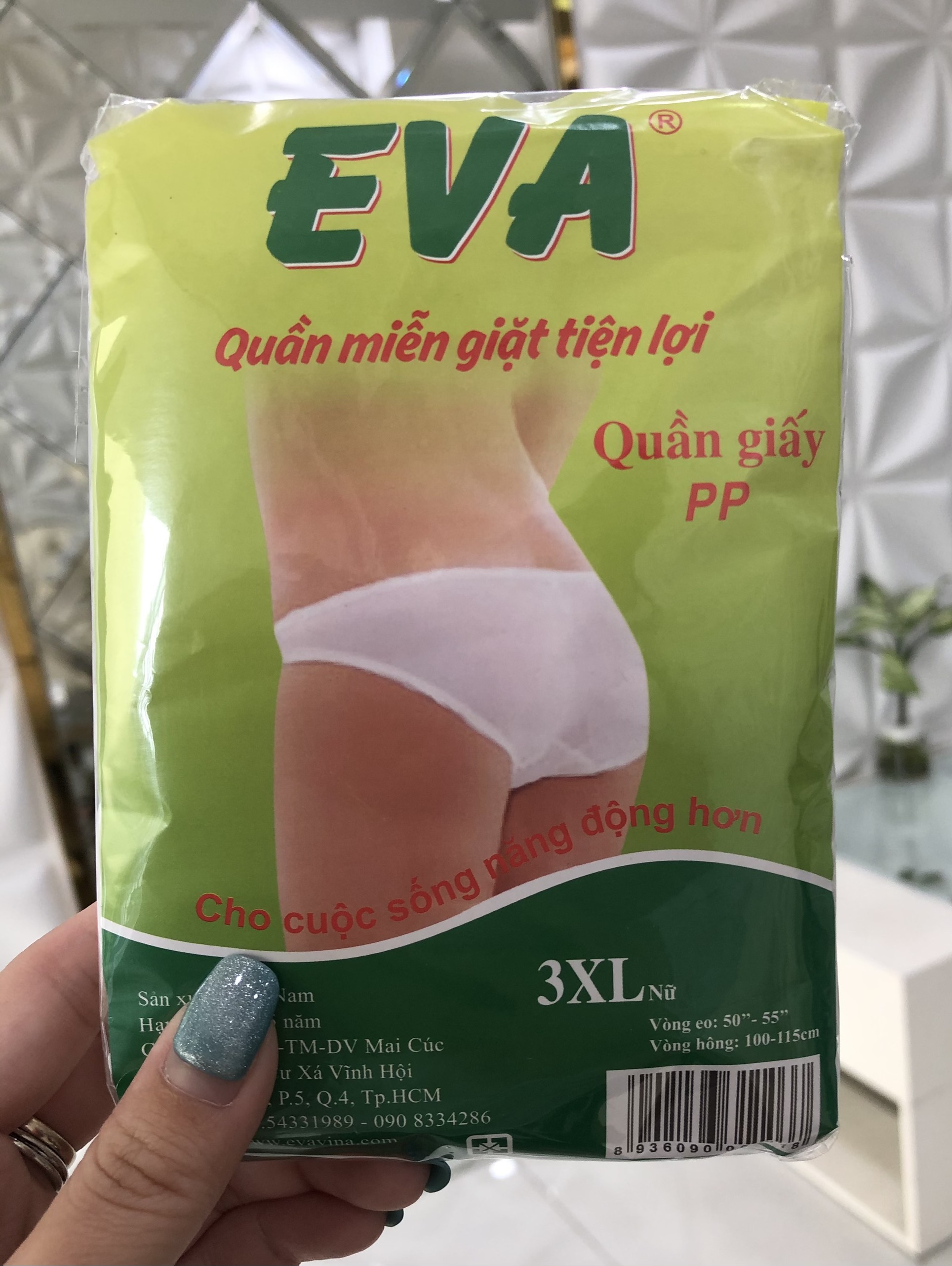 Quần Lót Giấy Eva Set 6 Cái Spa ( SIze 3XL )