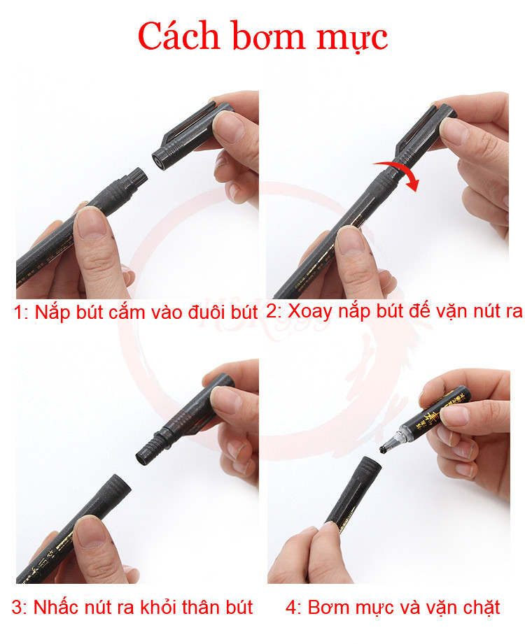 Bút Lông Dạ BaoKe Luyện Viết Tiếng Trung Nhật Hàn Cực Chất
