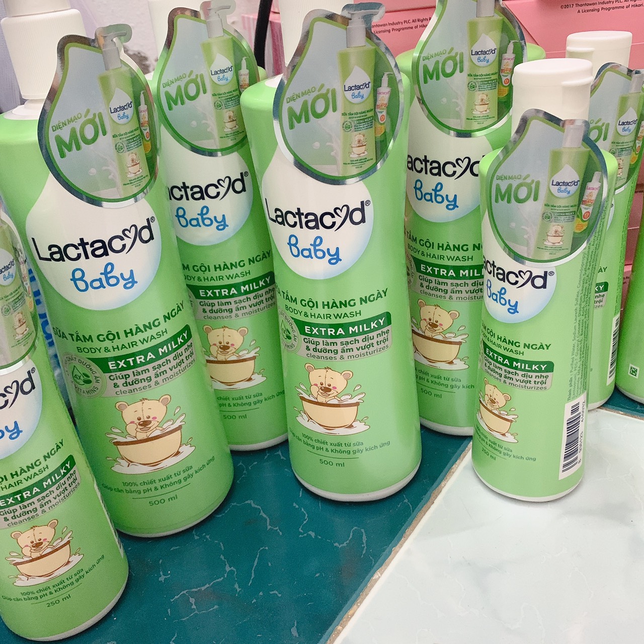 Sữa tắm gội trẻ em Lactacyd Milky 500ml/250ml