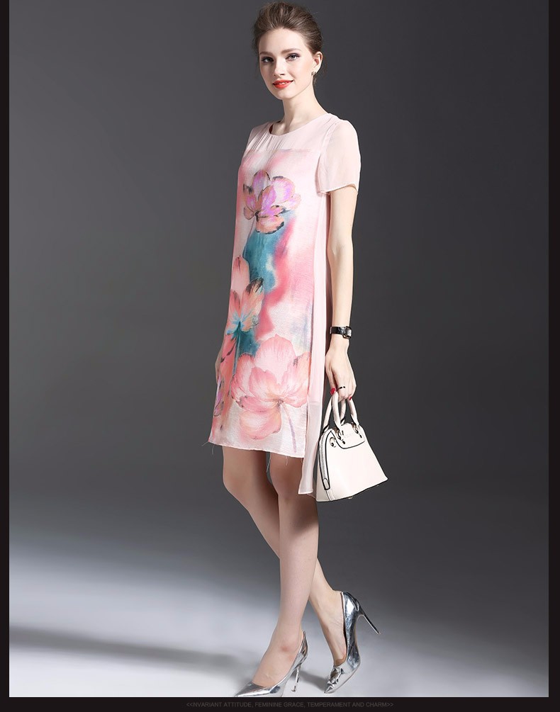 ĐẦM SUÔNG LỤA IN HOA BEYEU1688 - BY4192