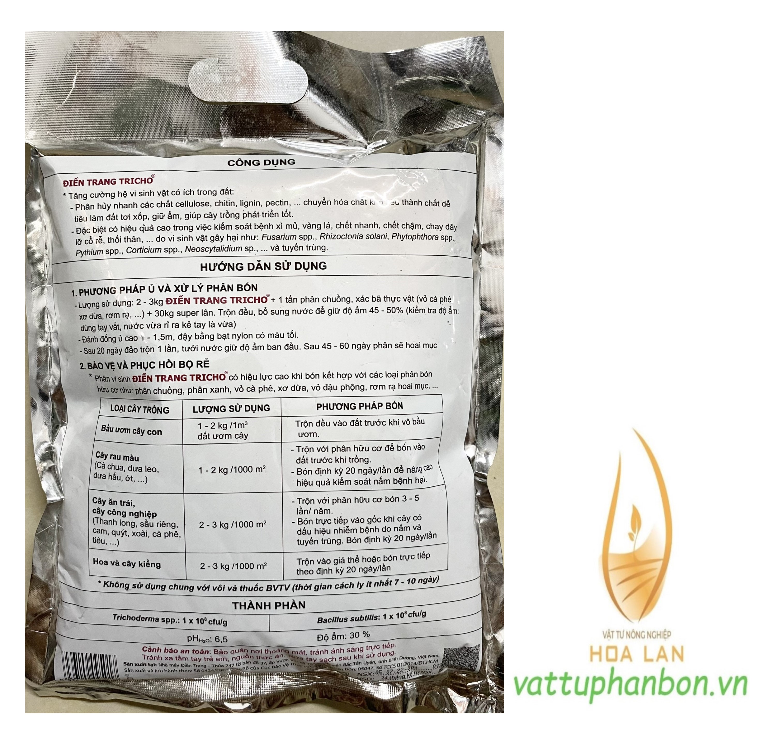 Trichoderma (Chuyên Dùng để Ủ Phân Hữu cơ & Kiểm soát Nấm bệnh) - #611A# 1kg