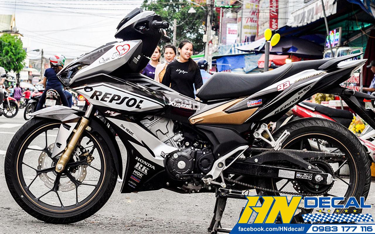 Tem Trùm Winner X Trắng Đen Repsol