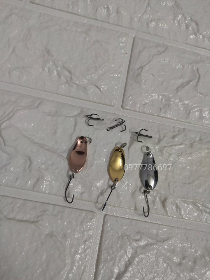 combo 3 mồi thìa 2.2g kèm lưỡi 3 tiêu