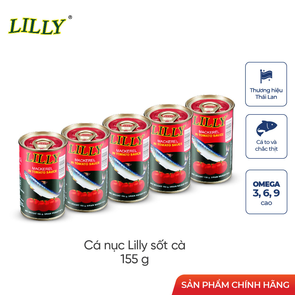LS10 - Lốc 10 Lon Cá nục sốt cà Lilly