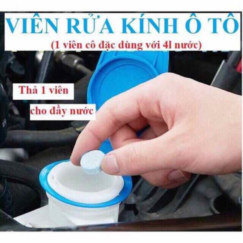 Viên Sủi Rửa Kính - Tặng 1 Viên Hàng Dùng Thử - Bán Set 3 Viên Sủi Rửa Kính
