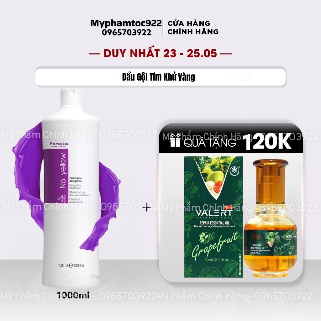 Fanola no yellow 1000ml gold shampoo
