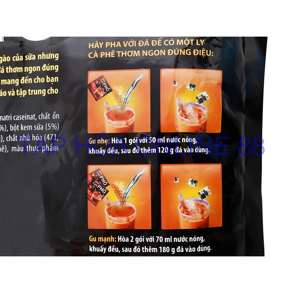 Cà phê Phố sữa đá bịch 30 gói x 24g