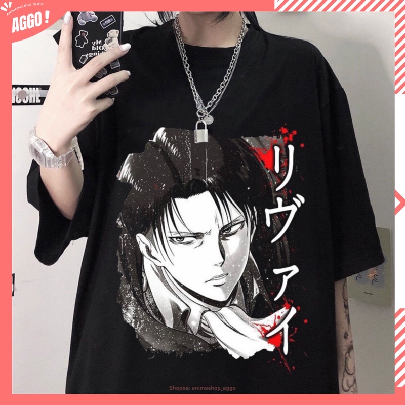 Áo thun Anime Attack On Titan Levi Ackerman Eye nam nữ đủ size giá rẻ