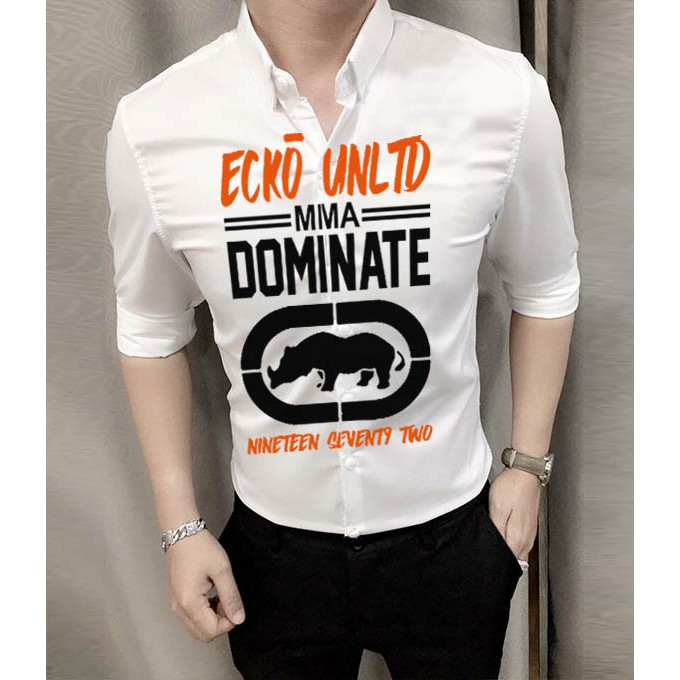 [HCM]Áo Sơ Mi Nam Trắng ECKO UNLTD Siêu Chất | Hàng Form Chuẩn Bao Đẹp