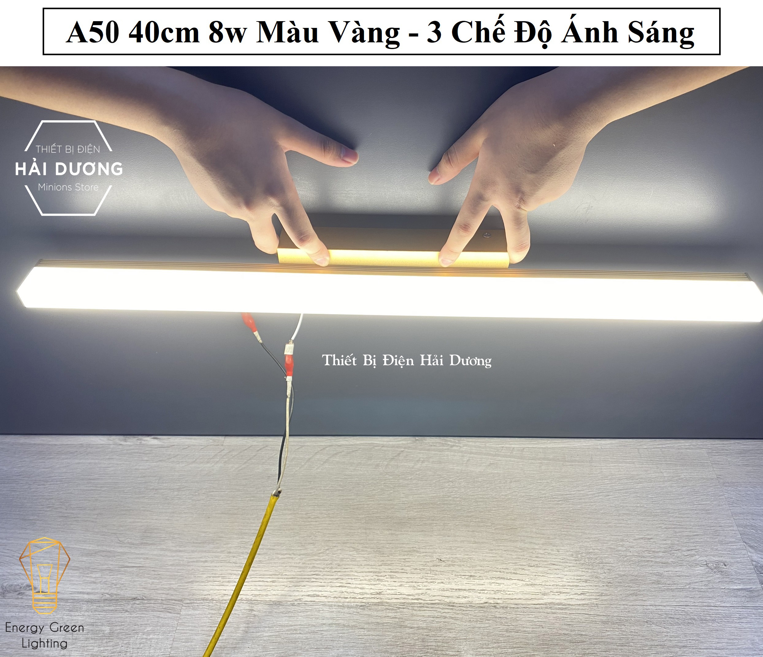 Đèn Soi Tranh- Đèn Rọi Gương Led Model A50 40cm 8w - 3 Chế Độ Ánh Sáng - Bảo Hành 12 Tháng