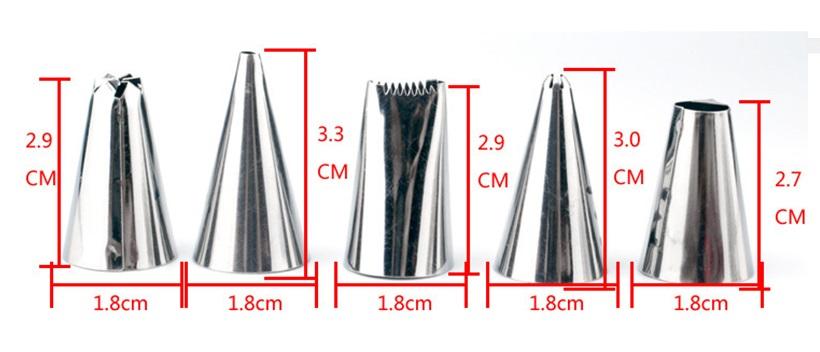 Bộ 42 đuôi bắt kem inox kèm chốt