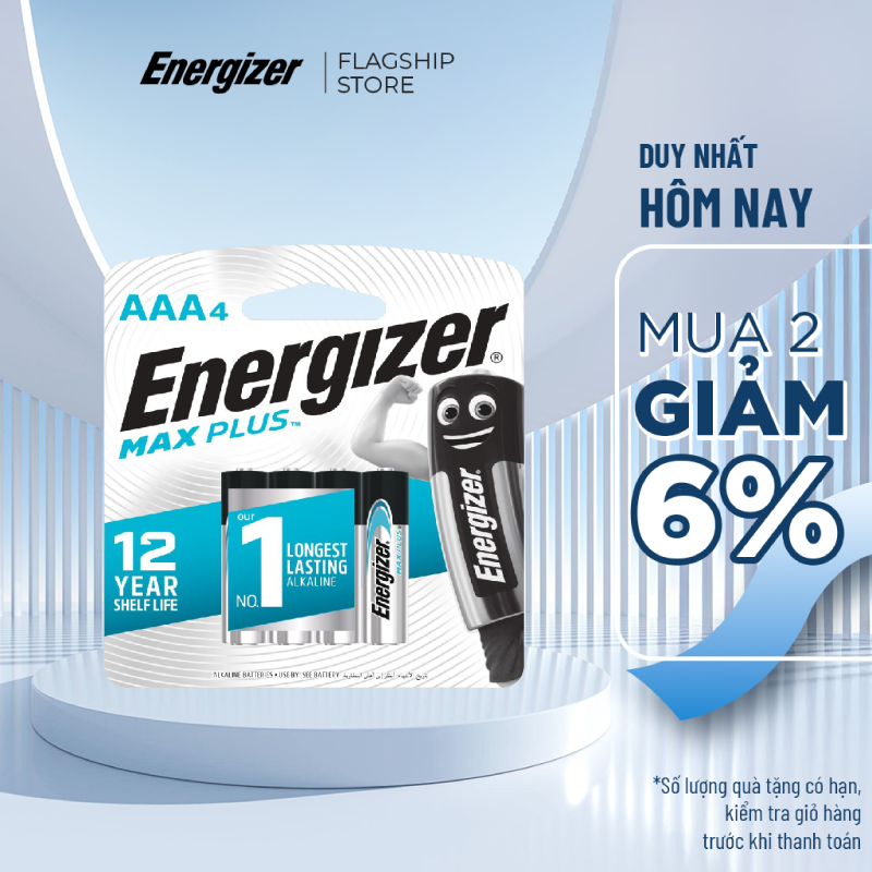 Pin AAA Energizer Max Plus EP92 BP4 - Vỉ 4 Viên