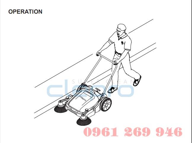 Máy quét rác đẩy tay Clepro CW- 103/2