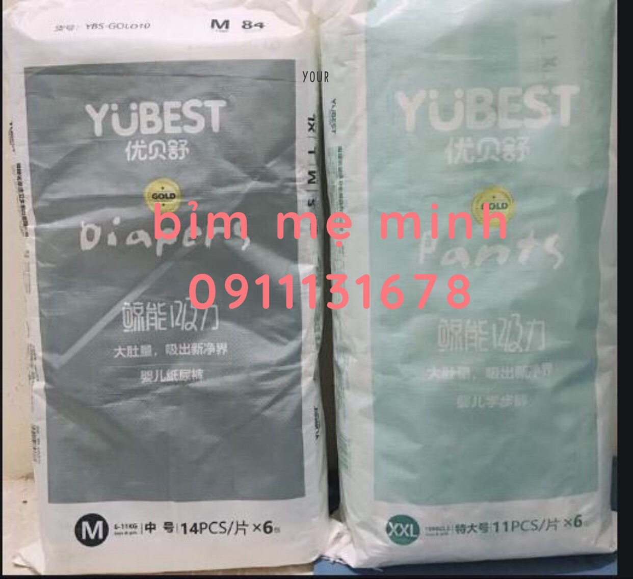 BỈM YUBEST GOLD DÁN/QUẦN S90/ M84
