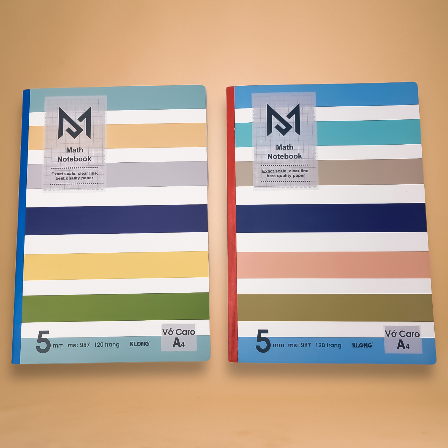 Sổ KLONG Caro A4 Math Notebook may 120 trang; MS 987