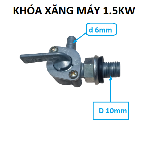 Khóa xăng máy phát điện từ 1.5kw đến 5kw