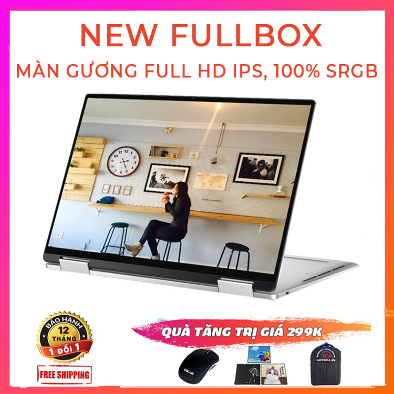 (NEW FULL BOX) Dell XPS 7390 Silver, i7-10510U, RAM 8G, SSD 256G NVMe, VGA Intel UHD 620, Màn 13.3 FullHD IPS Bọc Gương, 100% sRGB