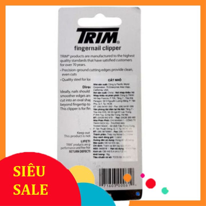 Bấm Móng Tay Hiệu TRIM Cao Cấp - Bấm nhỏ