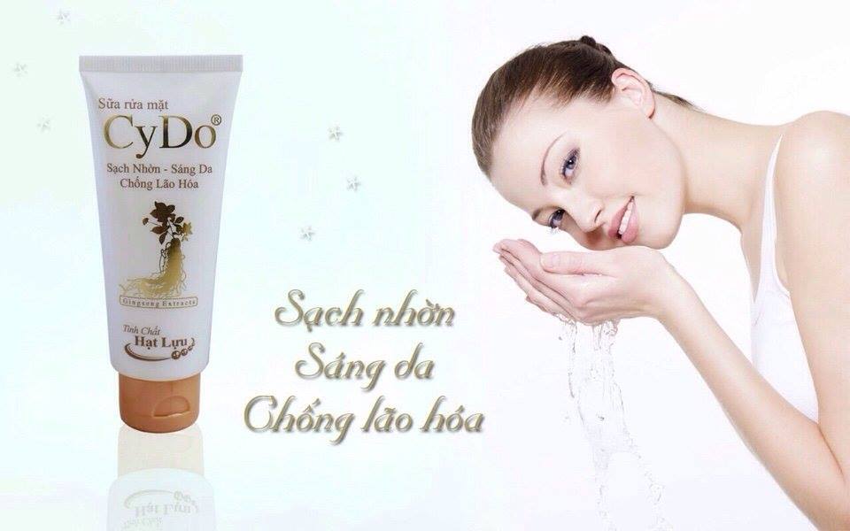 Sữa rửa mặt cydo - sạch nhờn sáng da - tinh chất lựu đỏ 100ml