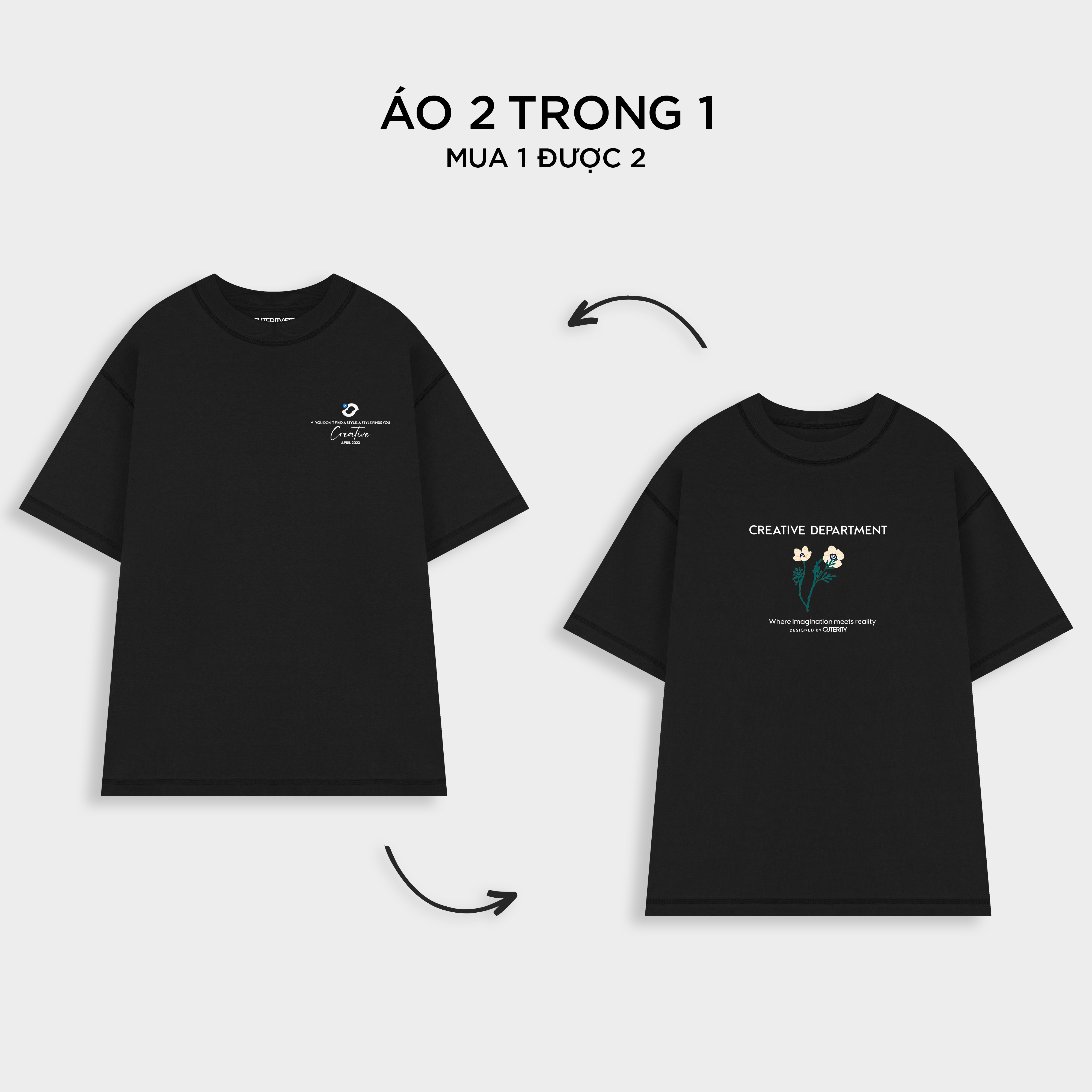 Áo thun 2 mặt nam nữ unisex Outerity Double Tee Collection