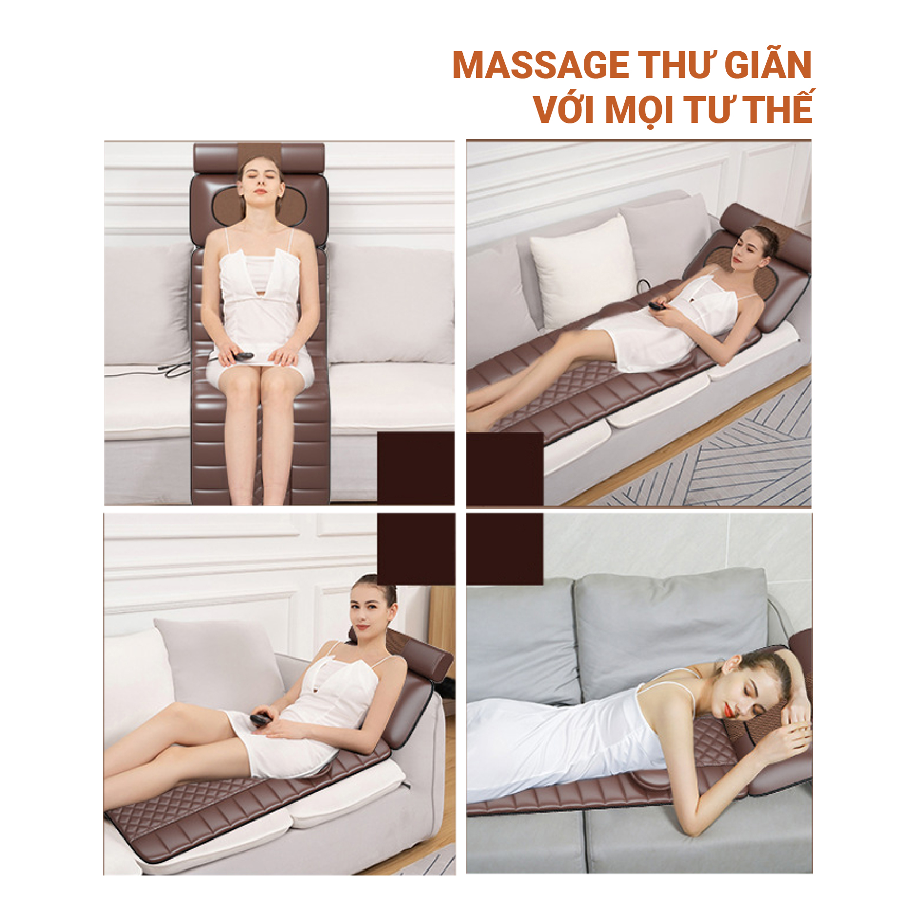 Đệm Massage Toàn Thân Genji A5, Nệm Massage Thảo Dược, Hồng Ngoại Cải Tiến Mới Hồi Phục Cơ Thể