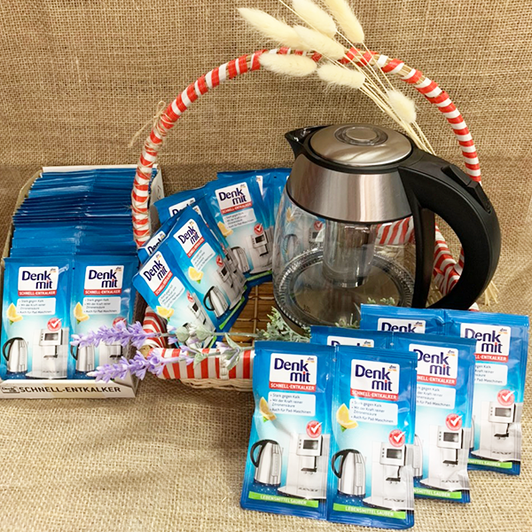 SET 2 GÓI BỘT TẨY CẶN CANXI CHO ẤM SIÊU TỐC, MÁY PHA CÀ PHÊ DENKMIT ( set 2 gói x25gr) NHẬP KHẨU ĐỨC