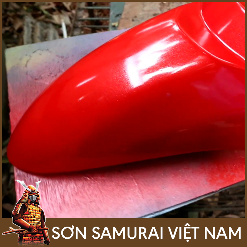Chai sơn samurai đỏ ánh kim 1108 sơn xịt samurai