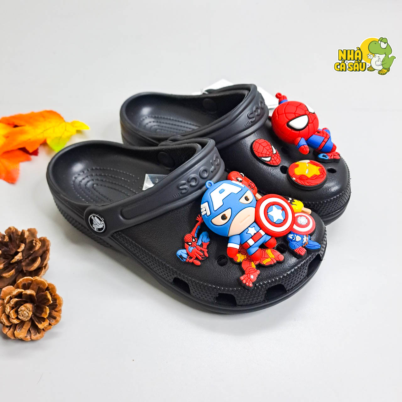 Dép crocs classic clog trơn trẻ em đơn giản gọn nhẹ tặng kèm jibbitz stickers charm, dép crocs bé trai bé gái, dép sục crocs classic trẻ em