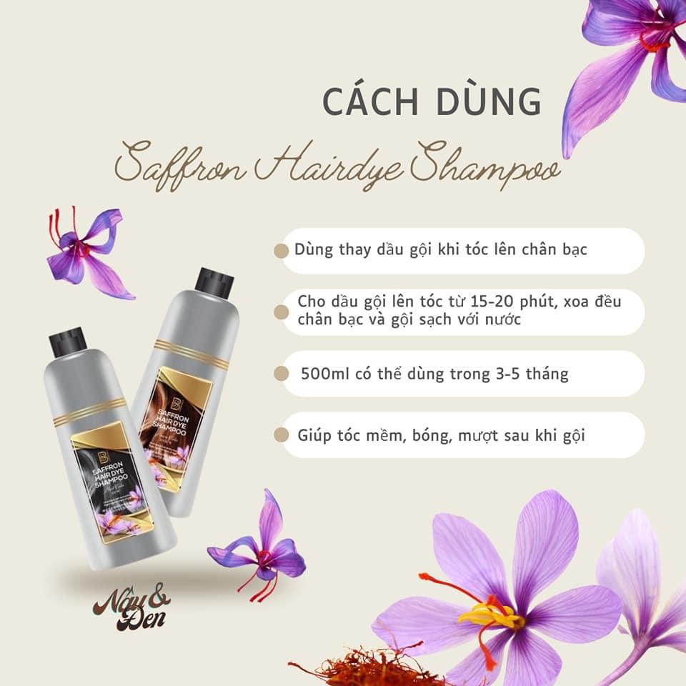 Dầu gội nhuộm tóc thảo mộc saffron