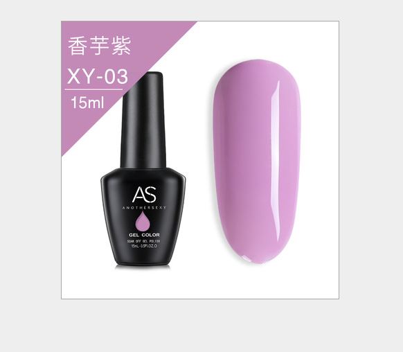 Sơn gel as mã xy màu tím nhẹ 15ml - chai đen
