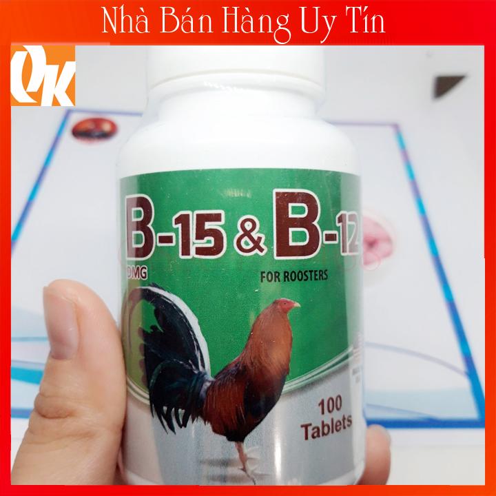B15 b12 hộp 50 viên dinh dưỡng cao cấp cho gà đá tăng bo tải cựa