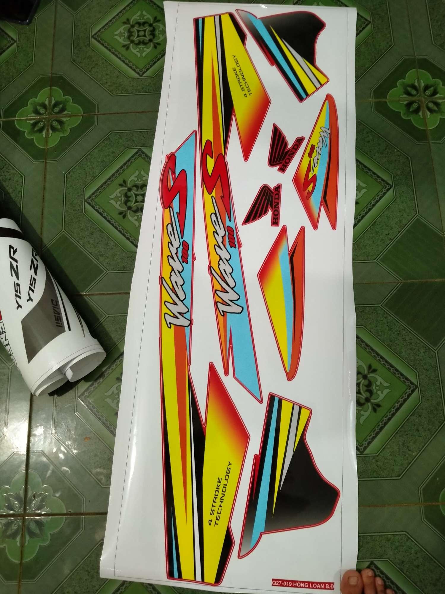 tem rời dán xe wave nhỏ