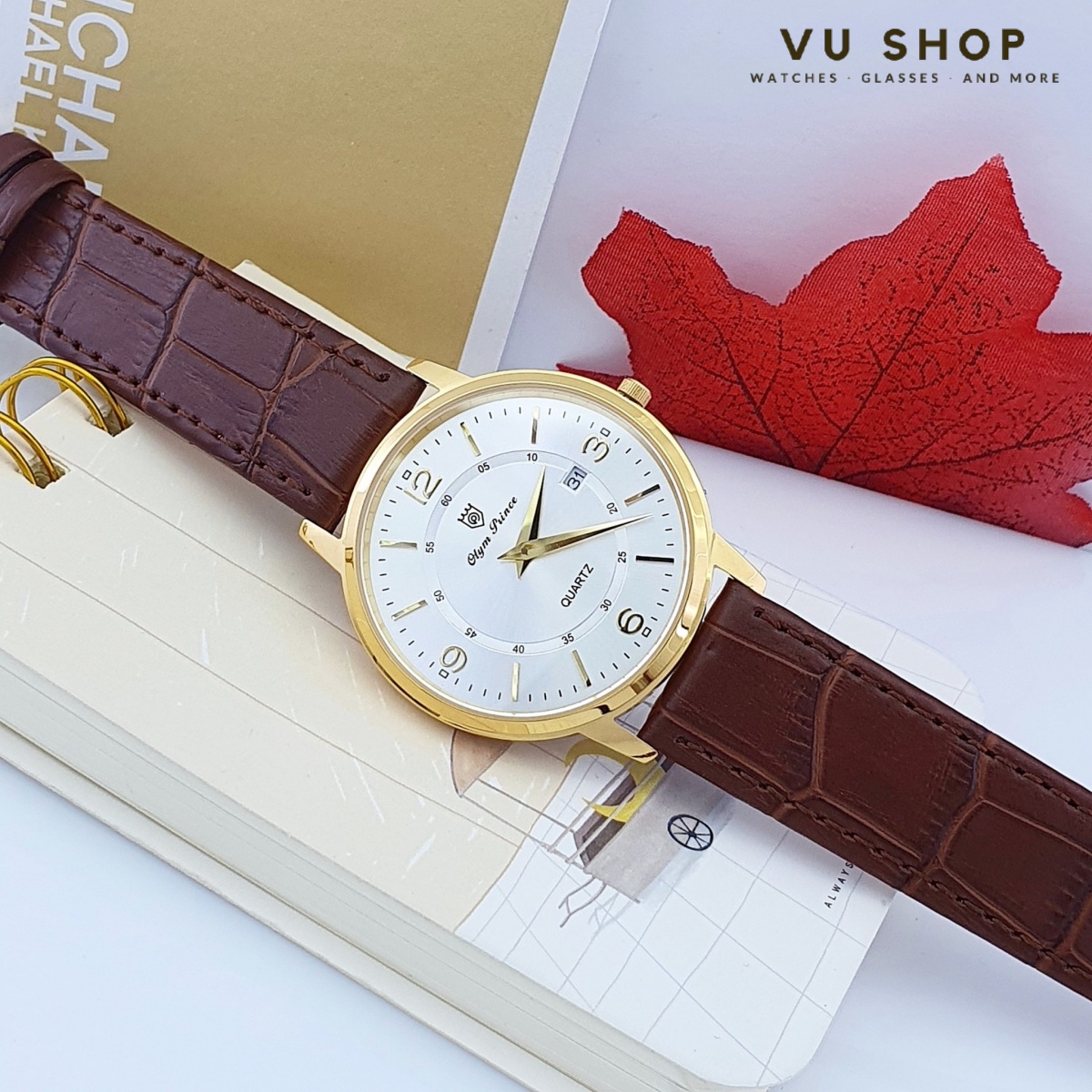 [HCM]ĐỒNG HỒ NỮ OLYM PRINCE 073 - DÂY DA SIÊU MỎNG