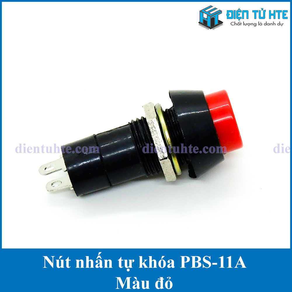 Bộ 4 Nút nhấn tự khóa Self-locking PBS-11A 3A