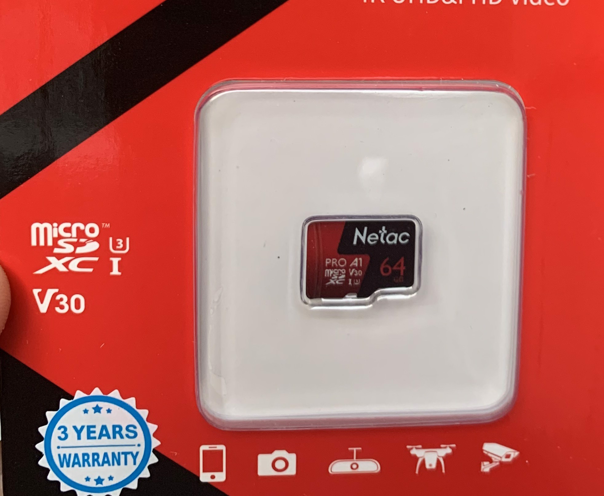 Thẻ nhớ MicroSD 64Gb Netac U3 Pro 108Mb/s