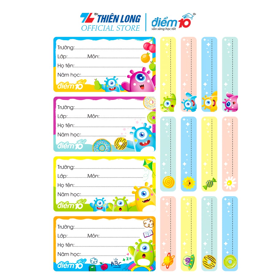 Thien Long Point 10 Notebook Label Tp-Nbl006
