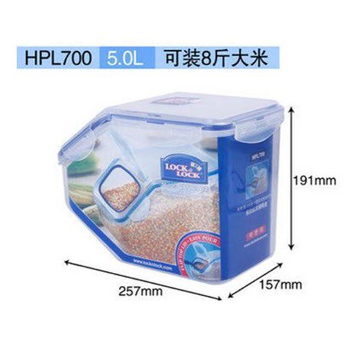 [HCM]Thùng đựng gạo Lock&Lock Special 5L HPL700 - 10Kg HPL510