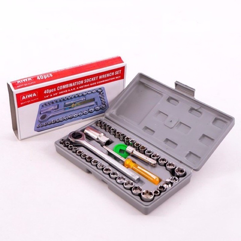 Bộ dụng cụ sửa chữa mở bu lông ốc vít 40 món chuyên dụng cho xe máy. ô tô. bộ tháo ráp-bộ dụng cụ đa năng. bộ dụng cụ mở bu lông ốc vít. bộ dụng cụ sửa chữa khẩu mở siết ốc ô tô xe máy