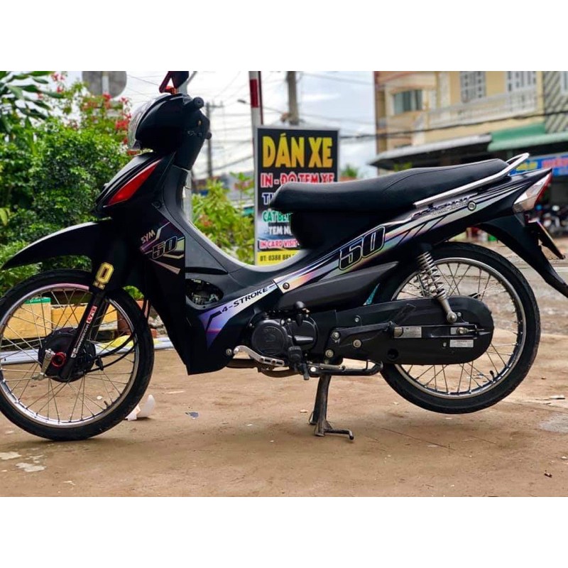 Tem elegant đen bạc crom